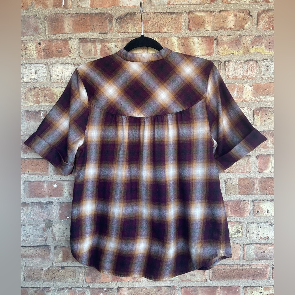 Pendleton Wool Plaid Button-Up Blouse - image 5